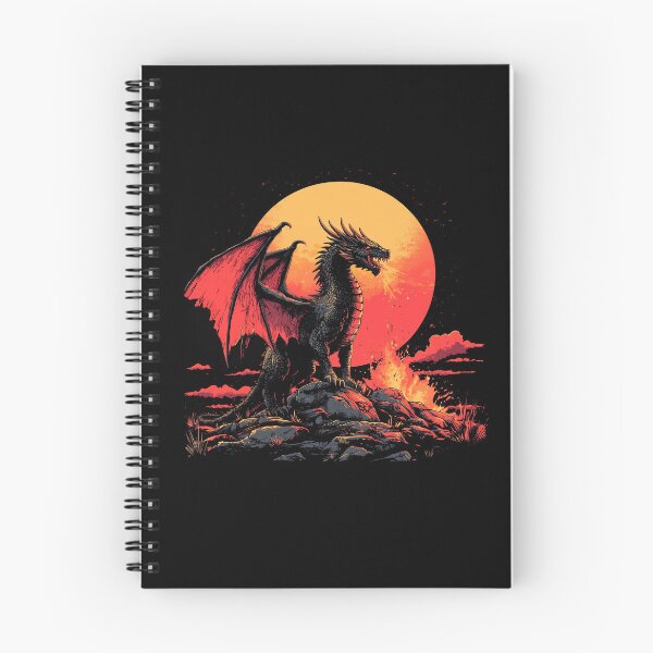Artikelvorschau, Blutmonddrache – Dunkles Fantasy-Feuer-T-Shirt entworfen und verkauft von PSYNOVA.