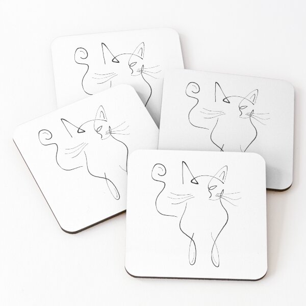 Item preview, Cat Minimalist Hand Drawn Line Art Illustration designed and sold by StructureMeBG.