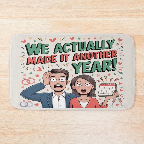 Item preview, We Actually Made It Another Year! – Shocked Anniversary Couple designed and sold by Midnight Veil Designs.