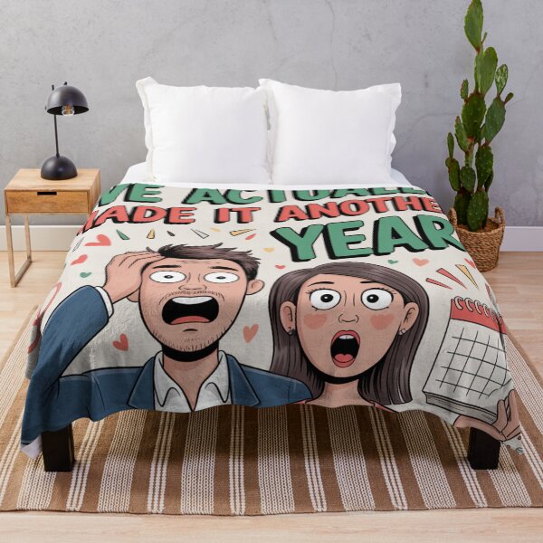 Item preview, We Actually Made It Another Year! – Shocked Anniversary Couple designed and sold by Midnight Veil Designs.