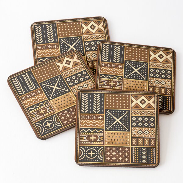 Item preview, African Mudcloth Pattern - Geometric Tribal Textile designed and sold by Myra365Art.