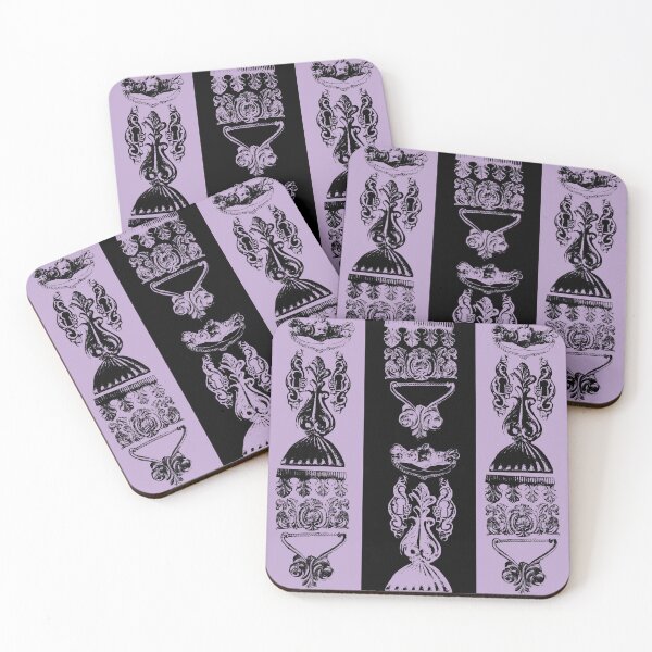 Item preview, Antique Furniture Decorations Wide Stripe Mauve & Black designed and sold by Digitalmyth's Designs.