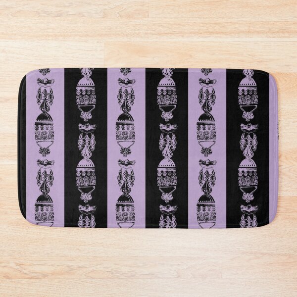 Item preview, Antique Furniture Decorations Wide Stripe Mauve & Black designed and sold by Digitalmyth's Designs.