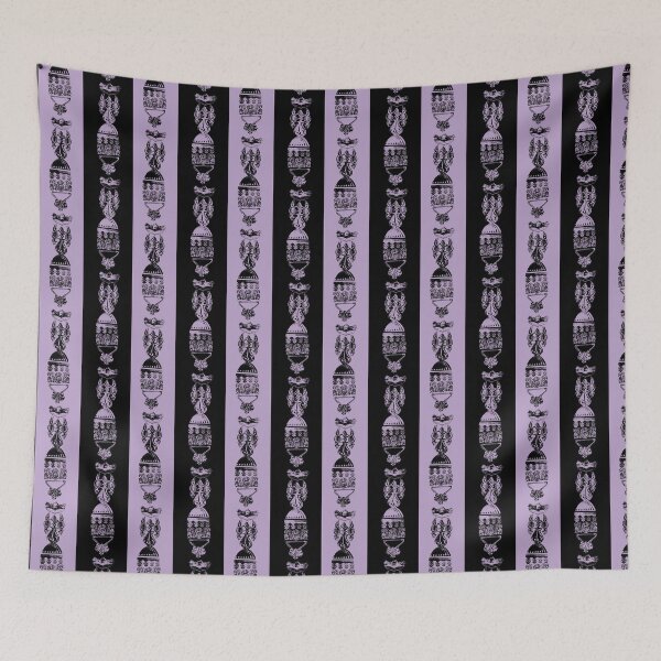 Item preview, Antique Furniture Decorations Wide Stripe Mauve & Black designed and sold by Digitalmyth's Designs.