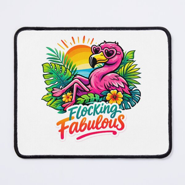Item preview, Flocking Fabulous Tropical Flamingo designed and sold by RetroRespect.