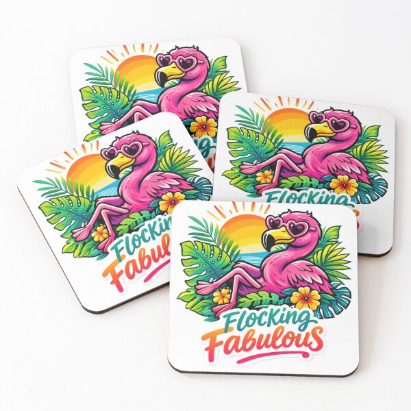 Item preview, Flocking Fabulous Tropical Flamingo designed and sold by RetroRespect.