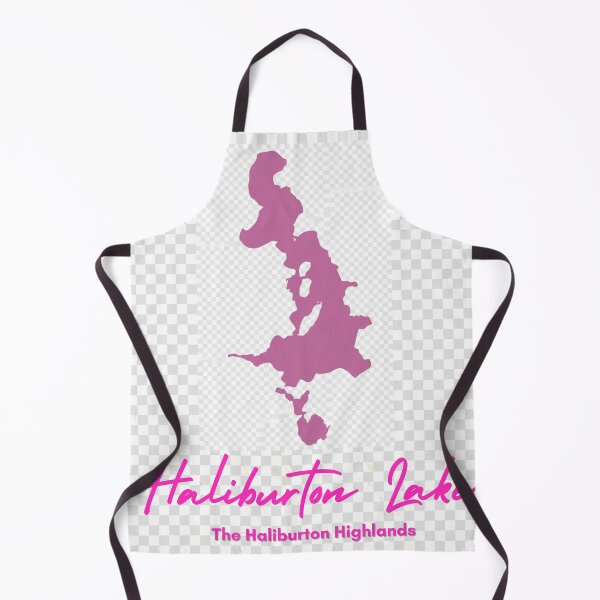 Item preview, Haliburton Lake, Ontario - Vintage Pink Minimalist Map designed and sold by GranitePaddle.