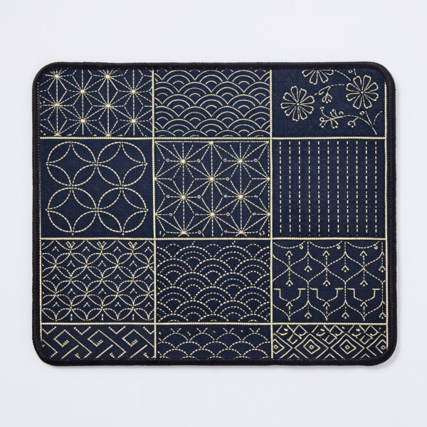 Item preview, Japanese Sashiko Geometric Pattern designed and sold by Myra365Art.