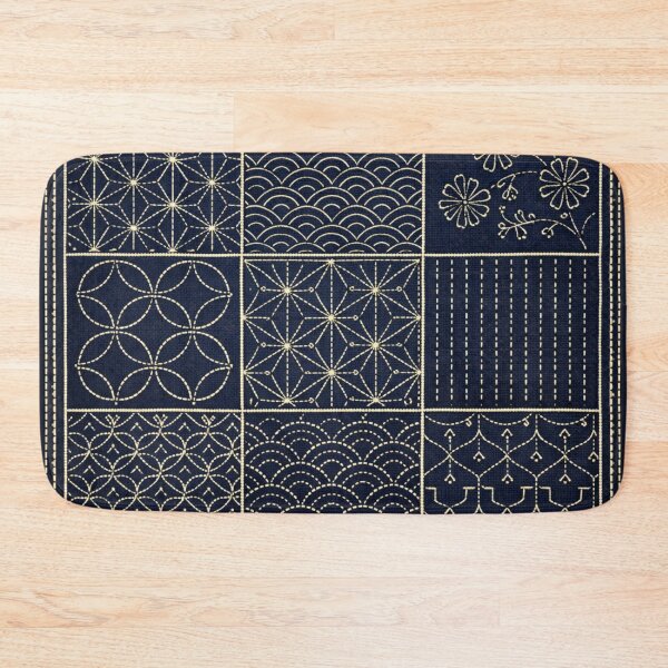 Item preview, Japanese Sashiko Geometric Pattern designed and sold by Myra365Art.