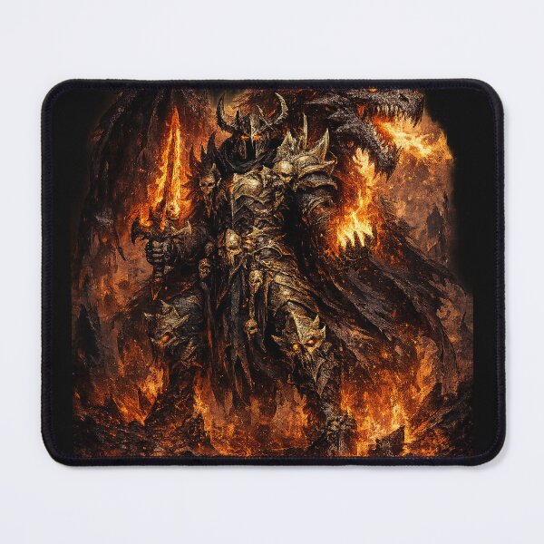 Item preview, Inferno Warlord & Fire Dragon Lava Dark Fantasy designed and sold by Nesaith.