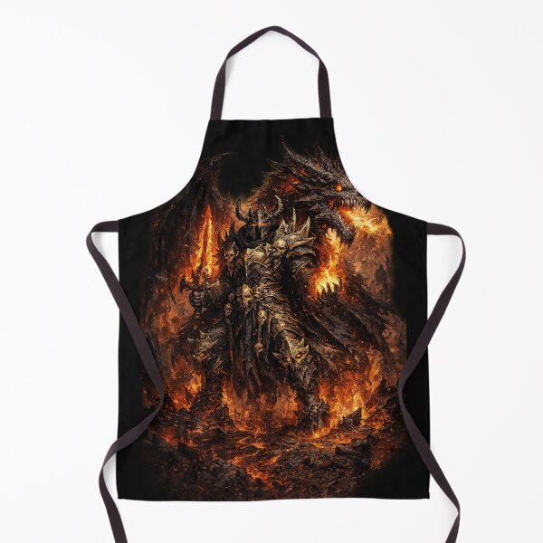 Item preview, Inferno Warlord & Fire Dragon Lava Dark Fantasy designed and sold by Nesaith.