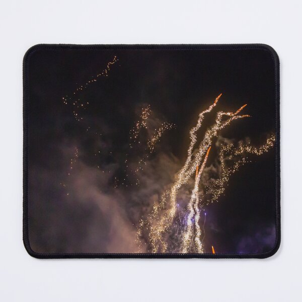 Item preview, Night Fireworks Show With Bright Spark Trails And Smoke Illumination Against The Dark Sky designed and sold by Nmallia.
