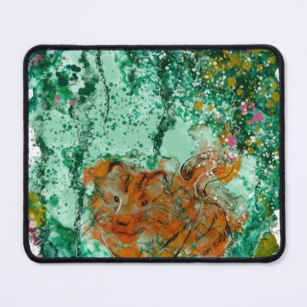 Item preview, Tiger in the Jungle - Watercolor Green Foliage Splatter Adventure designed and sold by TheArtOfTreble.