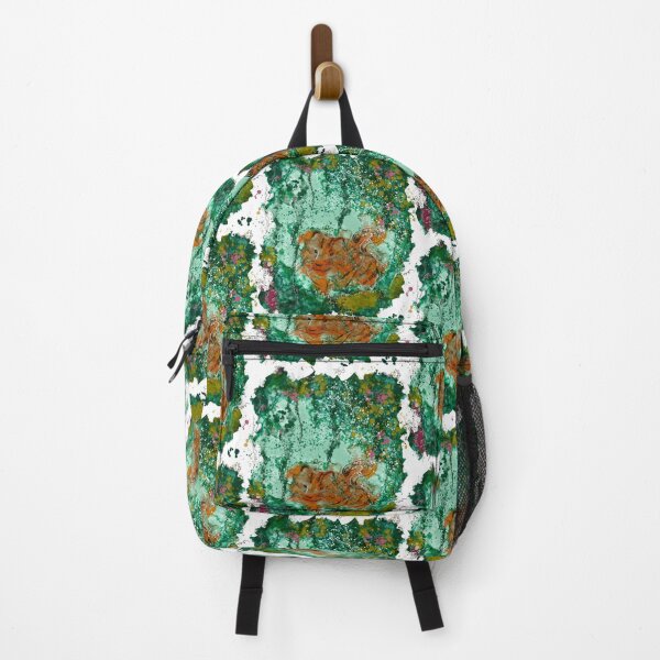 Item preview, Tiger in the Jungle - Watercolor Green Foliage Splatter Adventure designed and sold by TheArtOfTreble.
