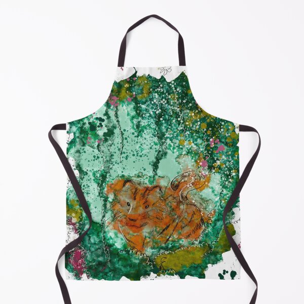 Item preview, Tiger in the Jungle - Watercolor Green Foliage Splatter Adventure designed and sold by TheArtOfTreble.