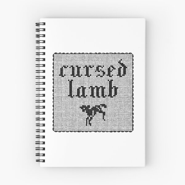 Item preview, Cursed Lamb filet crochet version black designed and sold by childoflamb.