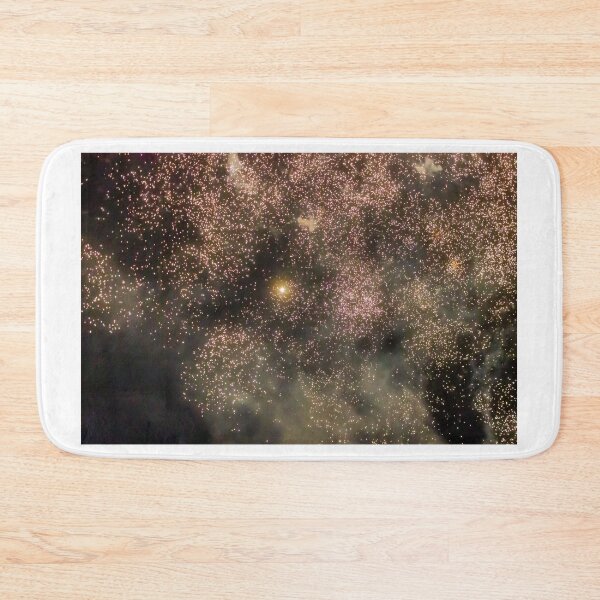 Item preview, Night Fireworks Show With Bright Spark Trails And Smoke Illumination Against The Dark Sky designed and sold by Nmallia.