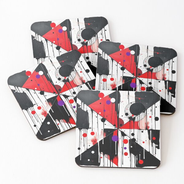 Item preview, crimson divide colorful geometric abstract design designed and sold by SmashingDeals.