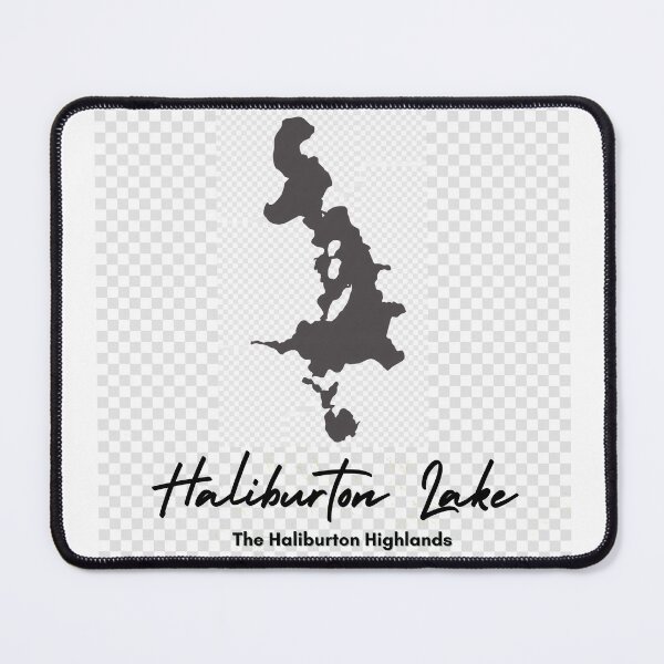 Item preview, Haliburton Lake, Ontario - Vintage Black Minimalist Map designed and sold by GranitePaddle.