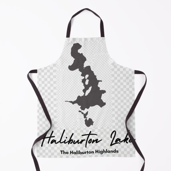 Item preview, Haliburton Lake, Ontario - Vintage Black Minimalist Map designed and sold by GranitePaddle.