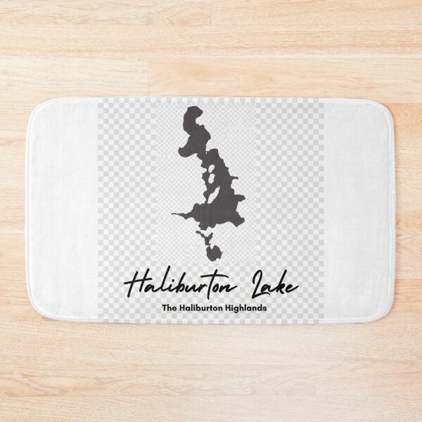Item preview, Haliburton Lake, Ontario - Vintage Black Minimalist Map designed and sold by GranitePaddle.
