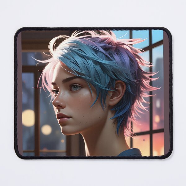 Item preview, Supernova tenderness: A portrait in cyber-chic style designed and sold by KunstGeist.