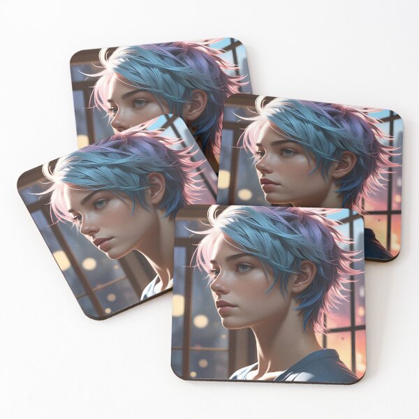 Item preview, Supernova tenderness: A portrait in cyber-chic style designed and sold by KunstGeist.