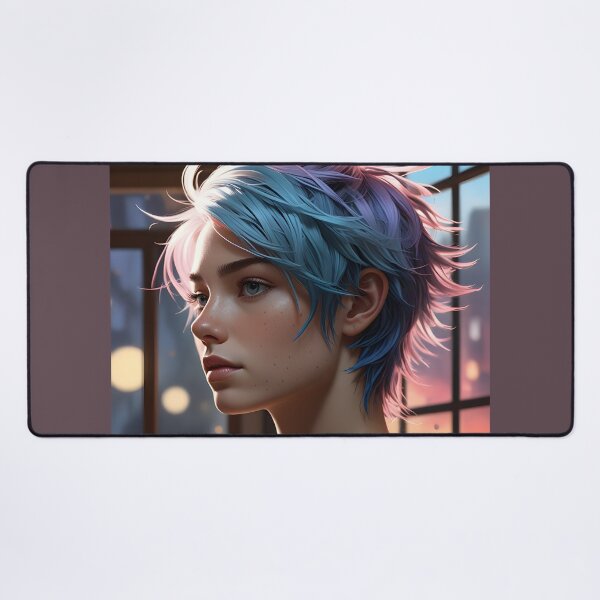 Item preview, Supernova tenderness: A portrait in cyber-chic style designed and sold by KunstGeist.