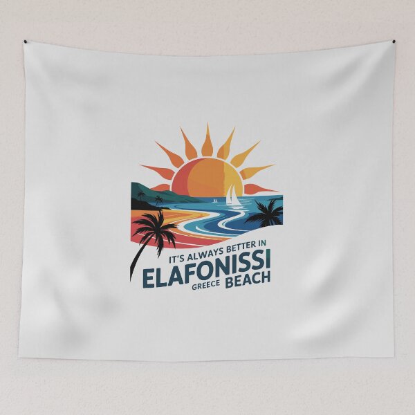 Item preview,  It’s Always Better in Elafonissi Beach, Greece – Greek Travel Graphic designed and sold by paulo silveira.
