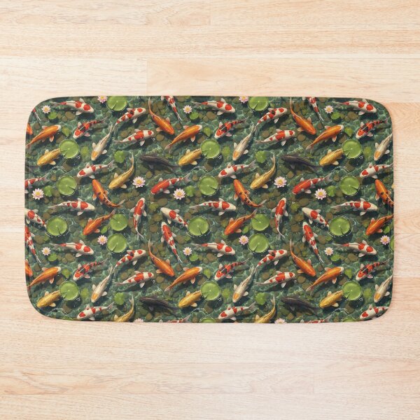 Item preview, Koi Fish Pond Pattern – Serene Japanese Water Garden designed and sold by Fabricbella.