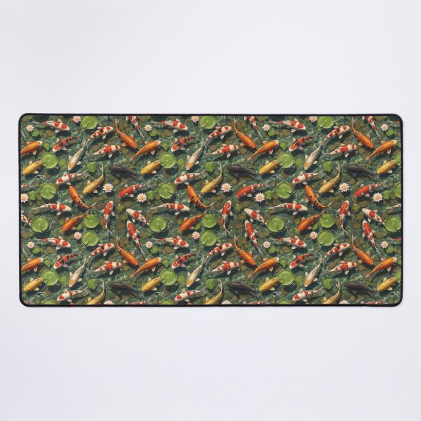 Item preview, Koi Fish Pond Pattern – Serene Japanese Water Garden designed and sold by Fabricbella.