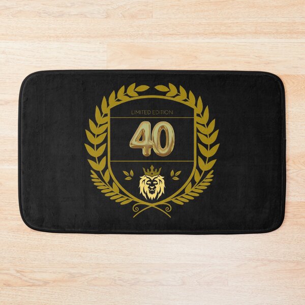 Item preview, Limited Edition 40 – Gold Luxury Birthday Crest Design designed and sold by Aquarius-club.