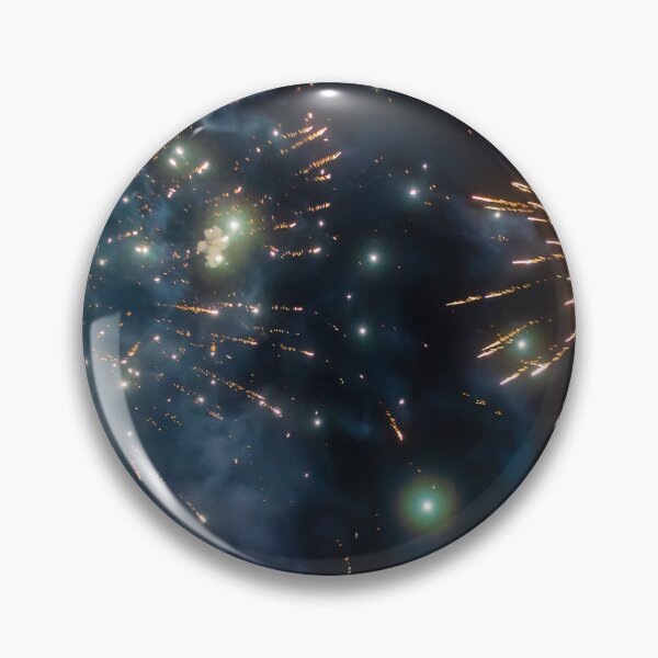 Item preview, Night Fireworks Show With Bright Spark Trails And Smoke Illumination Against The Dark Sky designed and sold by Nmallia.