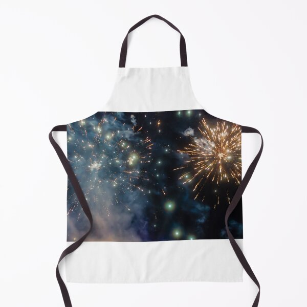 Item preview, Night Fireworks Show With Bright Spark Trails And Smoke Illumination Against The Dark Sky designed and sold by Nmallia.