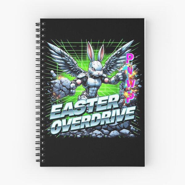 Item preview, Winged Cybernetic Rabbit in Easter Overdrive designed and sold by newvisionart191.