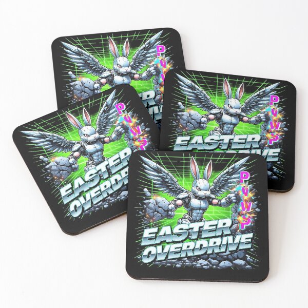 Item preview, Winged Cybernetic Rabbit in Easter Overdrive designed and sold by newvisionart191.