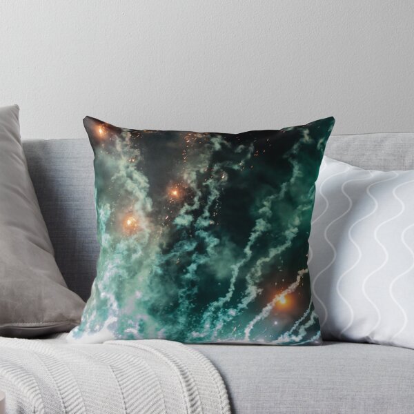 Item preview, Night Fireworks Show With Bright Spark Trails And Smoke Illumination Against The Dark Sky designed and sold by Nmallia.
