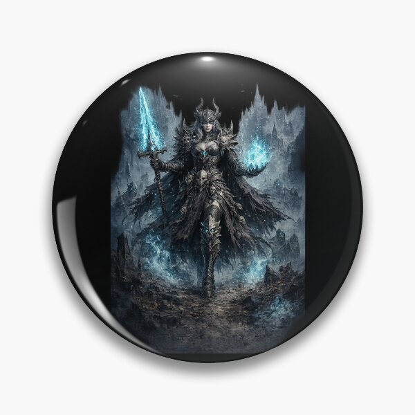 Item preview, Ice Valkyrie Warqueen - Blue Flame Dark Fantasy Warrior designed and sold by Nesaith.