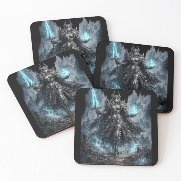 Item preview, Ice Valkyrie Warqueen - Blue Flame Dark Fantasy Warrior designed and sold by Nesaith.