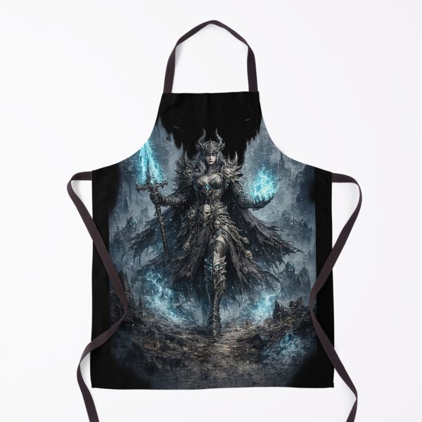 Item preview, Ice Valkyrie Warqueen - Blue Flame Dark Fantasy Warrior designed and sold by Nesaith.