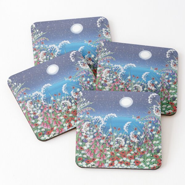 Item preview, Stardust contemporary abstract seascape night stars artwork designed and sold by ElisaTruemanArt.