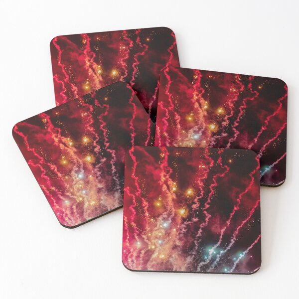 Item preview, Night Fireworks Show With Bright Spark Trails And Smoke Illumination Against The Dark Sky designed and sold by Nmallia.