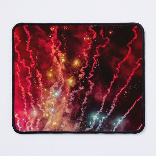 Item preview, Night Fireworks Show With Bright Spark Trails And Smoke Illumination Against The Dark Sky designed and sold by Nmallia.