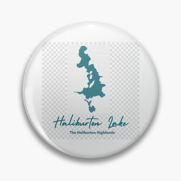 Item preview, Haliburton Lake, Ontario - Vintage Blue Minimalist Map designed and sold by GranitePaddle.