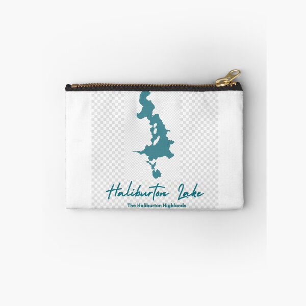 Item preview, Haliburton Lake, Ontario - Vintage Blue Minimalist Map designed and sold by GranitePaddle.