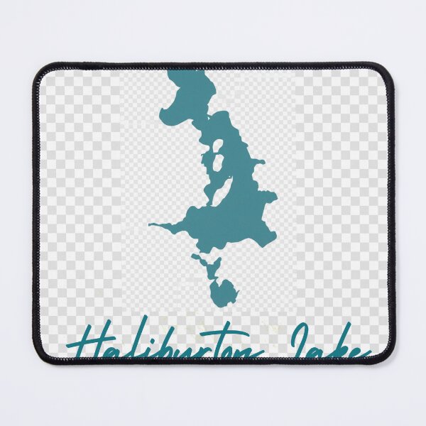 Item preview, Haliburton Lake, Ontario - Vintage Blue Minimalist Map designed and sold by GranitePaddle.