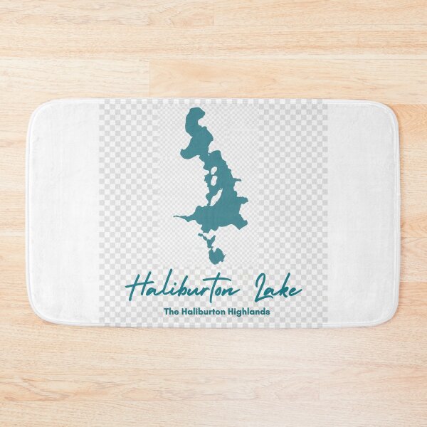 Item preview, Haliburton Lake, Ontario - Vintage Blue Minimalist Map designed and sold by GranitePaddle.