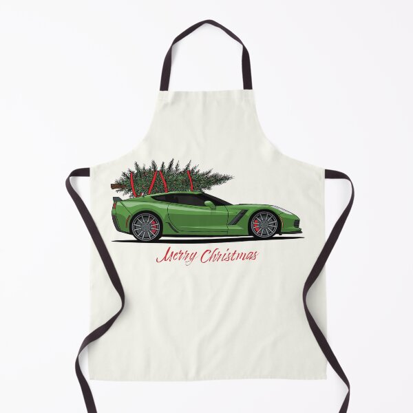 Item preview, Chevy Corvette C7 Green Holiday Illustration designed and sold by blackdogshop.