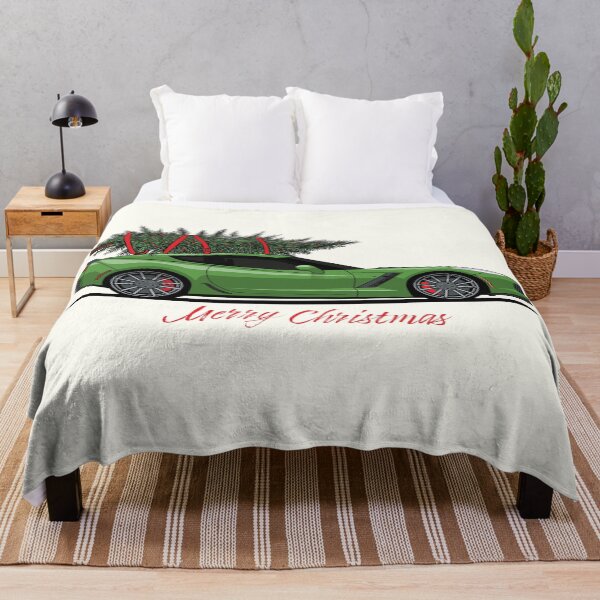 Item preview, Chevy Corvette C7 Green Holiday Illustration designed and sold by blackdogshop.