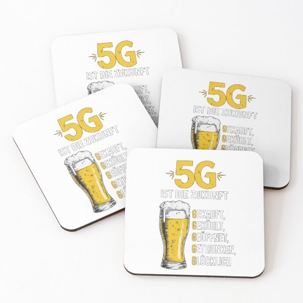 Item preview, 5G Ist Die Zukunft Beer Humor — German Drinking Quote | Funny Wheat Beer Illustration designed and sold by Colorful-Garden.